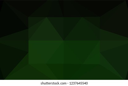 Dark Green vector hexagon mosaic template. Colorful illustration in abstract style with gradient. The elegant pattern can be used as part of a brand book.