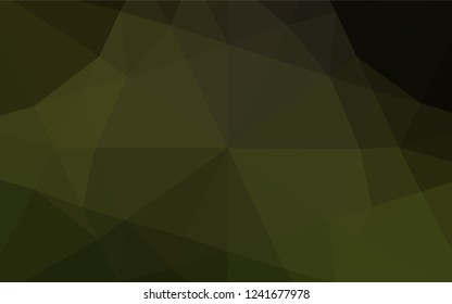 Dark Green vector hexagon mosaic cover. Creative geometric illustration in Origami style with gradient. Brand new style for your business design.