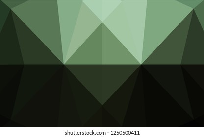 Dark Green vector hexagon mosaic texture. Colorful illustration in abstract style with gradient. Brand new style for your business design.