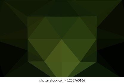 Dark Green vector hexagon mosaic texture. A sample with polygonal shapes. Brand new style for your business design.