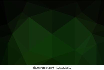 Dark Green vector hexagon mosaic texture. Colorful abstract illustration with gradient. The completely new template can be used for your brand book.