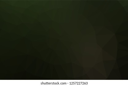 Dark Green vector hexagon mosaic texture. A vague abstract illustration with gradient. The elegant pattern can be used as part of a brand book.