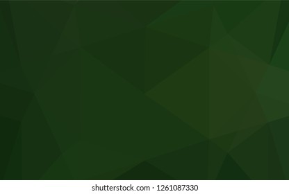 Dark Green vector hexagon mosaic template. Brand new colored illustration in blurry style with gradient. The template can be used as a background for cell phones.