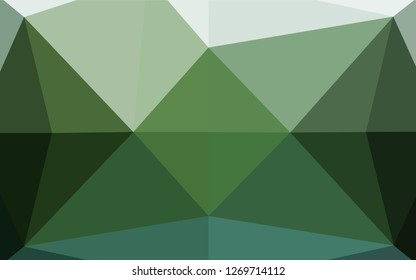 Dark Green vector hexagon mosaic cover. A vague abstract illustration with gradient. The template can be used as a background for cell phones.