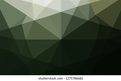 Dark Green vector hexagon mosaic cover. A sample with polygonal shapes. A completely new template for your business design.