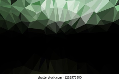 Dark Green vector hexagon mosaic template. Glitter abstract illustration with an elegant design. Brand new design for your business.