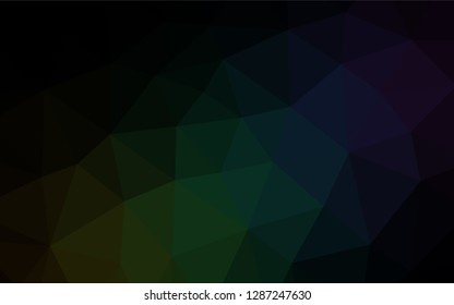 Dark Green vector hexagon mosaic template. An elegant bright illustration with gradient. The completely new template can be used for your brand book.