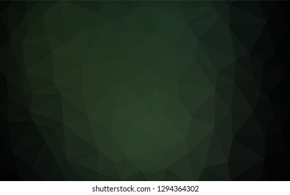 Dark Green vector hexagon mosaic texture. A completely new color illustration in a vague style. Brand new style for your business design.