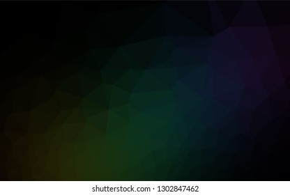 Dark Green vector hexagon mosaic template. A completely new color illustration in a vague style. A new texture for your design.