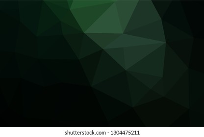 Dark Green vector hexagon mosaic cover. An elegant bright illustration with gradient. A completely new design for your business.