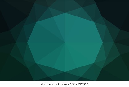 Dark Green vector hexagon mosaic texture. Colorful illustration in abstract style with gradient. The textured pattern can be used for background.