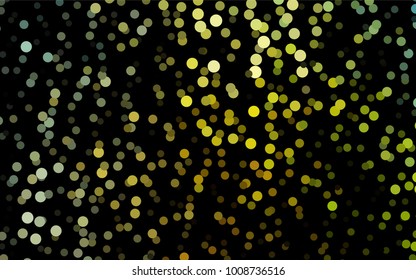 Dark Green vector illustration which consist of circles. Dotted gradient design for your business. Creative geometric background in halftone style with colored spots.