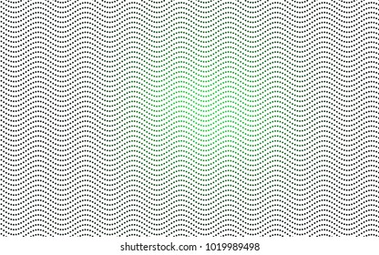 Dark Green vector illustration which consist of circles. Dotted gradient design for your business. Creative geometric background in halftone style with colored spots.