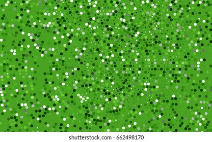 Dark Green vector illustration which consist of circles. Dotted gradient design for your business. Creative geometric background in halftone style with colored spots.