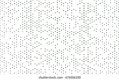 Dark Green vector illustration which consist of circles. Dotted gradient design for your business. Creative geometric background in halftone style with colored spots.