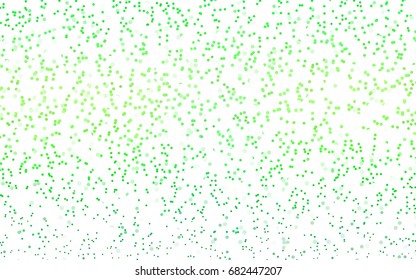 Dark Green vector illustration which consist of circles. Dotted gradient design for your business. Creative geometric background in halftone style with colored spots.