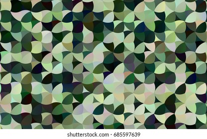 Dark Green vector illustration which consist of circles. Dotted gradient design for your business. Creative geometric background in halftone style with colored spots.