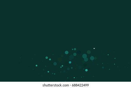 Dark Green vector illustration which consist of circles. Dotted gradient design for your business. Creative geometric background in halftone style with colored spots.