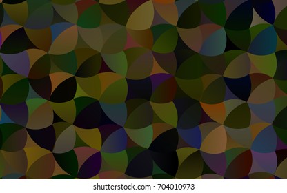 Dark Green vector illustration which consist of circles. Dotted gradient design for your business. Creative geometric background in halftone style with colored spots.