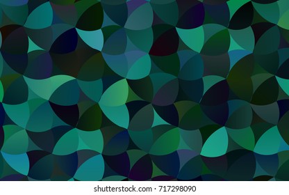 Dark Green vector illustration which consist of circles. Dotted gradient design for your business. Creative geometric background in halftone style with colored spots.
