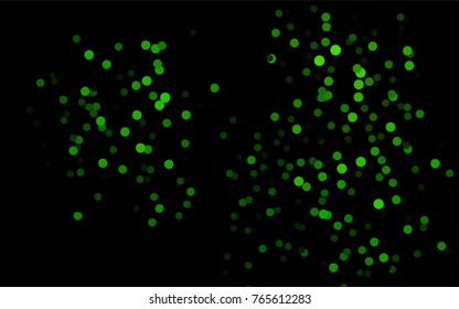Dark Green vector illustration which consist of circles. Dotted gradient design for your business. Creative geometric background in halftone style with colored spots.