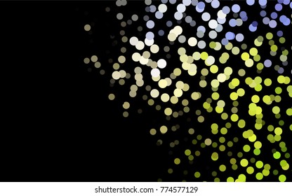 Dark Green vector illustration which consist of circles. Dotted gradient design for your business. Creative geometric background in halftone style with colored spots.