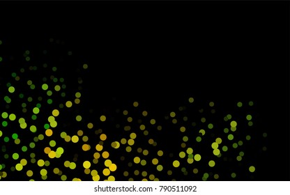 Dark Green vector illustration which consist of circles. Dotted gradient design for your business. Creative geometric background in halftone style with colored spots.