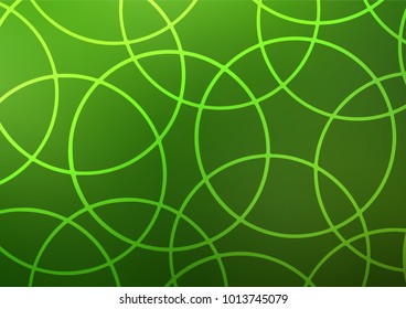 Dark Green vector indian curved template. Modern geometrical abstract illustration with doodles. The elegant pattern can be used as a part of a brand book.