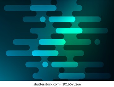 Dark Green vector indian curved pattern. Ethnic elegant natural pattern with gradient. The template can be used as a background for cell phones.