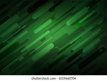 Dark Green vector indian curved background. Colorful abstract illustration with lines in Asian style. The best blurred design for your business.