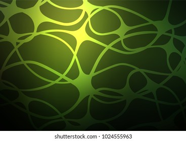 Dark Green vector indian curved template. A vague abstract illustration with doodles in Indian style. The pattern can be used for heads of websites and designs.