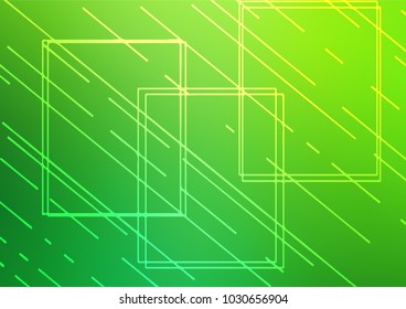 Dark Green vector indian curved background. Colorful abstract illustration with lines in Asian style. The pattern can be used for wallpapers and coloring books.