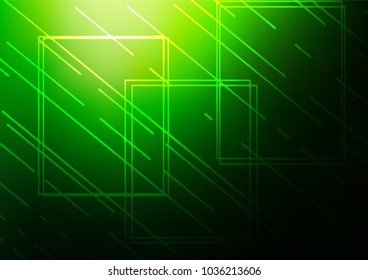 Dark Green vector indian curved texture. Doodles on blurred abstract background with gradient. Hand painted design for web, leaflet, textile.