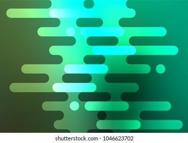 Dark Green vector indian curved texture. Modern geometrical abstract illustration with doodles. The elegant pattern can be used as a part of a brand book.