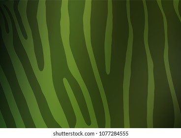 Dark Green vector indian curved pattern. Creative illustration in blurred style with doodles and Zen tangles. The elegant pattern can be used as a part of a brand book.