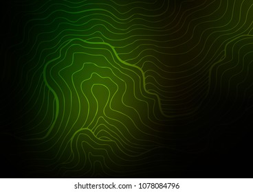 Dark Green vector indian curved texture. Colorful abstract illustration with lines in Asian style. The doodle design can be used for your web site.