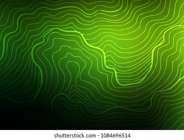 Dark Green vector indian curved background. An elegant bright illustration with lines in Natural style. The completely new template can be used for your brand book.