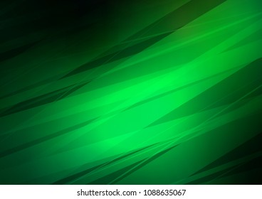 Dark Green vector indian curved pattern. Shining colored illustration with doodles in Zen tangle style. Hand painted design for web, leaflet, textile.
