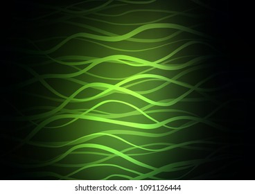 Dark Green vector indian curved background. A completely new color illustration in doodle style. The textured pattern can be used for website.
