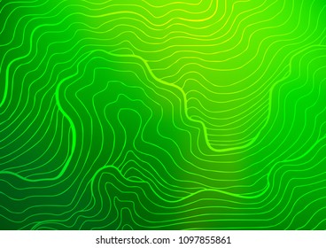 Dark Green vector indian curved template. Doodles on blurred abstract background with gradient. Hand painted design for web, leaflet, textile.