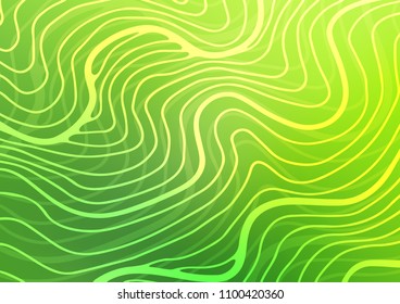 Dark Green vector indian curved texture. Sketchy hand drawn doodles on blurred background. A completely new design for your business.