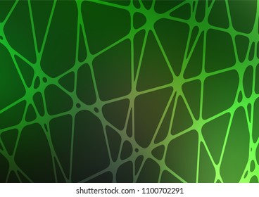 Dark Green vector indian curved pattern. Colorful abstract illustration with lines in Asian style. The pattern can be used for coloring books and pages for kids.