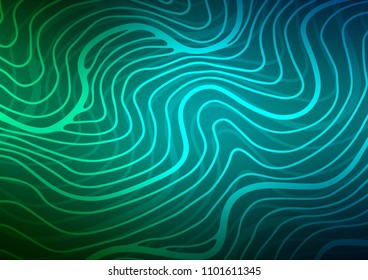 Dark Green vector indian curved background. Creative illustration in blurred style with doodles and Zen tangles. The best blurred design for your business.