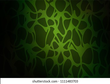 Dark Green vector indian curved pattern. Glitter abstract illustration with doodles and Zen tangles. The pattern can be used for heads of websites and designs.