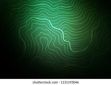 Dark Green vector indian curved pattern. Brand-new colored illustration in blurry style with doodles. The pattern can be used for coloring books and pages for kids.