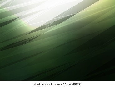Dark Green vector indian curved texture. Creative illustration in blurred style with doodles and Zen tangles. The completely new template can be used for your brand book.