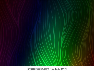 Dark Green vector indian curved pattern. A vague abstract illustration with doodles in Indian style. A completely new template for your business design.
