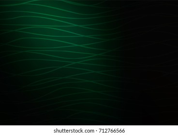 Dark Green vector indian curved template. Colorful abstract illustration with lines in Asian style. The pattern can be used for heads of websites and designs.