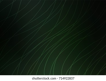 Dark Green vector indian curved texture. Brand-new colored illustration in blurry style with doodles. The pattern can be used for wallpapers and coloring books.