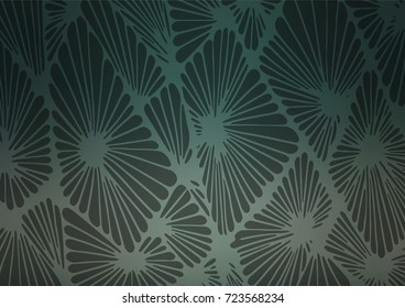 Dark Green vector indian curved pattern. A completely new color illustration in doodle style. The pattern can be used for wallpapers and coloring books.